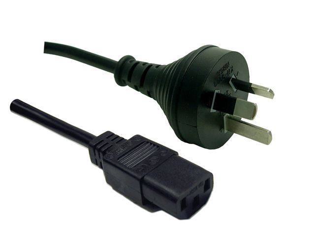 3m 3-Pin Plug to IEC C13 Female Plug 10A, SAA Approved Power Cord. 1.0mm