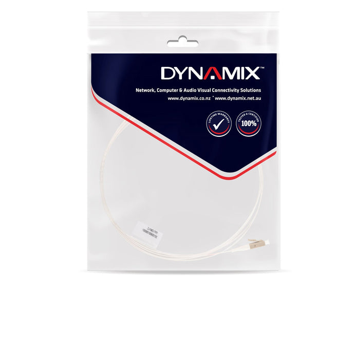 DYNAMIX 2M LC Pigtail OM1 1x Piece White 62.5/900um Multimode Fibre Tight Buffer