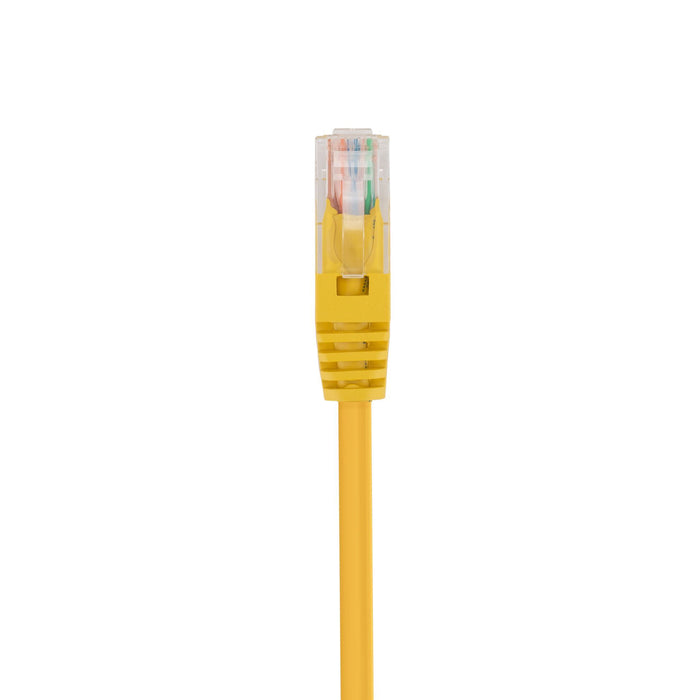 DYNAMIX 1.5m Cat5e Yellow UTP Patc Lead (T568A Specification) 100MHz 24AWG Sliml