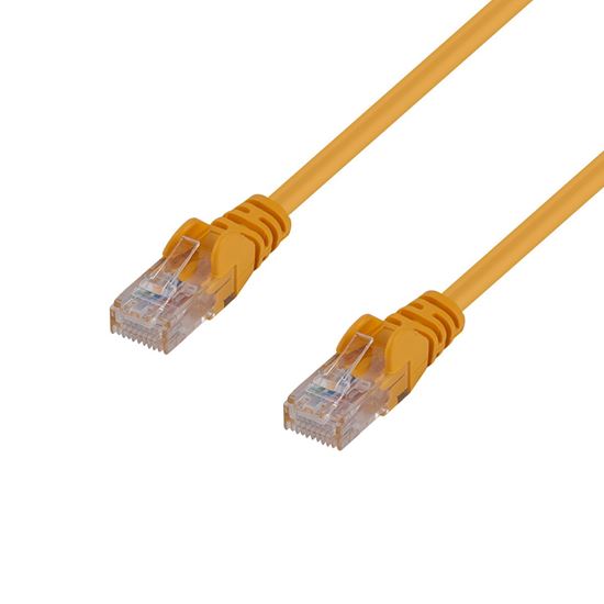 DYNAMIX 0.5m Cat6 Yellow UTP Patch Lead (T568A Specification) 250MHz 24AWG Sliml