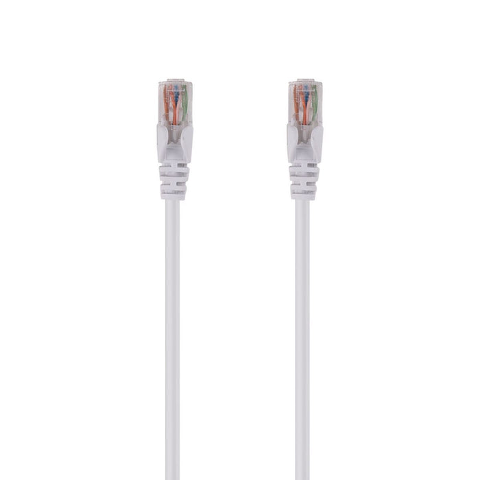 DYNAMIX 20m Cat6 White UTP Patch Lead (T568A Specification) 250MHz 24AWG Slimlin
