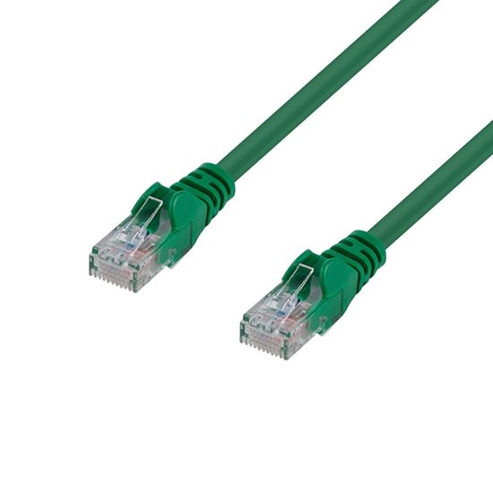 DYNAMIX 1.5m Cat6 Green UTP Patch Lead T568A Specification 250MHz 24AWG Slimline