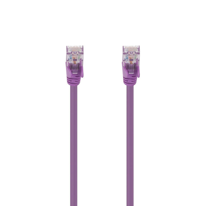 DYNAMIX 5m Cat6 UTP Cross Over Patch Lead - Purple with Label 24AWG Slimline Sna