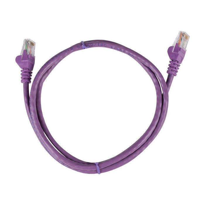 DYNAMIX 0.5m Cat6 UTP Cross Over Patch Lead - Purple with Label 24AWG Slimline S