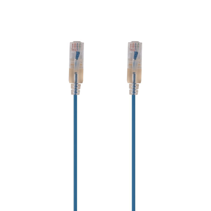 DYNAMIX 1.5m Cat6A 10G Blue Ultra-Slim Component Level UTP Patch Lead (30AWG) wi
