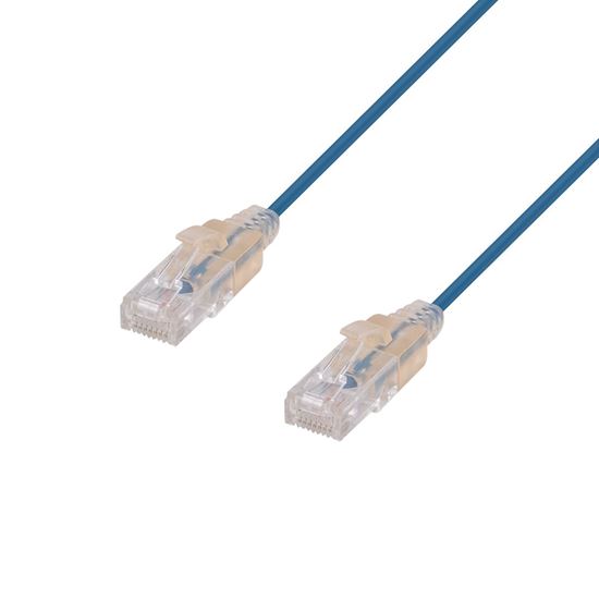 DYNAMIX 1.5m Cat6A 10G Blue Ultra-Slim Component Level UTP Patch Lead (30AWG) wi