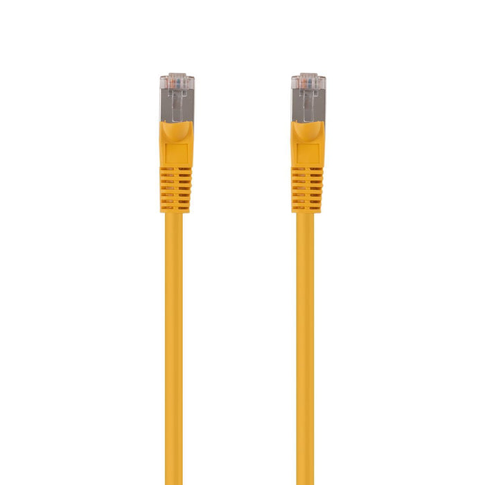 DYNAMIX 2m Cat6A S/FTP Yellow Slimline Shielded 10G Patch Lead. 26AWG (Cat6 Augm