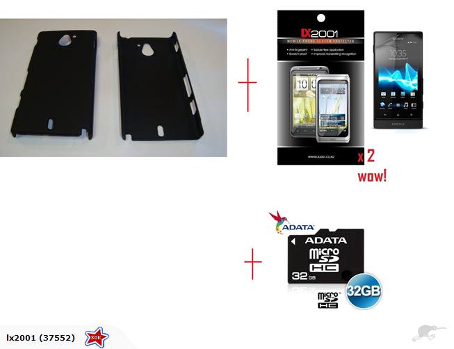 Sony Xperia Sola MT27i Case + 32GB MicroSD Card