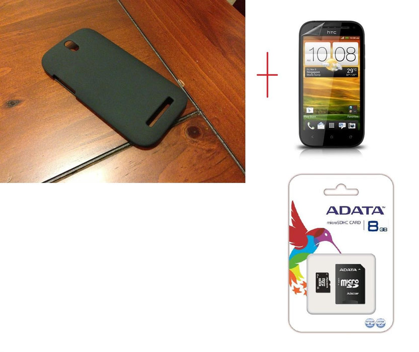 HTC One SV Hard Rubber Case 8GB MicroSD Card SP
