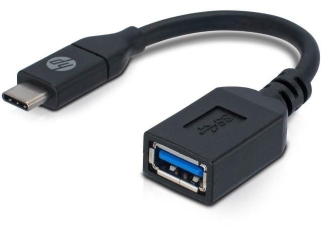 Hewlett Packard USB-C to USB-A Adaptor - Black HP-017 192018097704