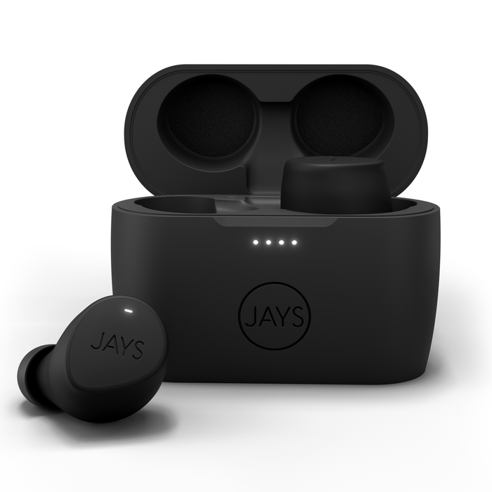 Jays m-Seven True Wireless Headphones Earphones Earbuds - Black T00227 858494003232