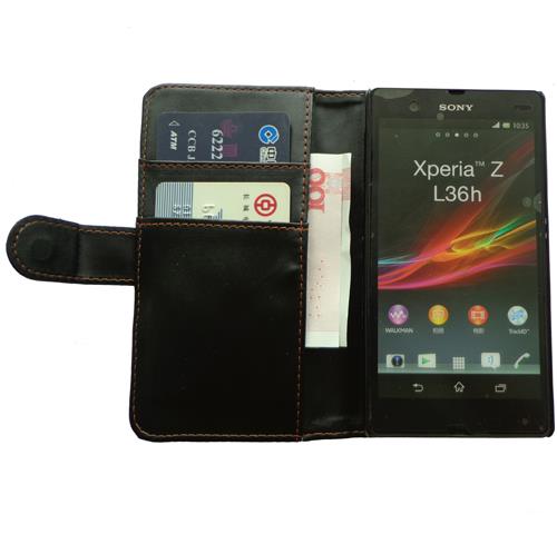 Sony Xperia Z Gel Leather Case Screen Protector